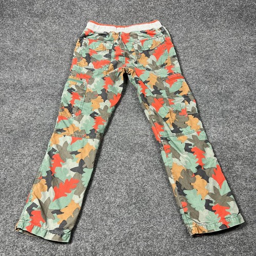 Mini Boden Pants Kid’s 12 Years Leaf Camo Red Green Lined Cargo Pockets - Picture 13 of 13