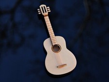 Miniature Acoustic Guitar with Strings, Mini Classic Guitar For Doll House