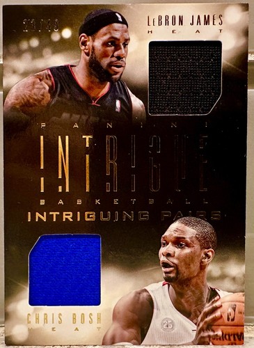JERSEY #! 2013-14 Intrigue LeBron James/Bosh 23/49! HEAT GAME WORN JERSEY (1/1)! - Picture 1 of 3