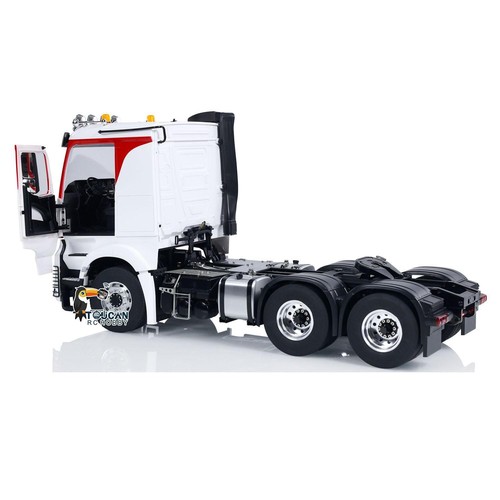 Camión tractor LESU 6x6 1/14 RC RTR chasis de metal vehículo con luz de sonido de humo - Imagen 16 de 24