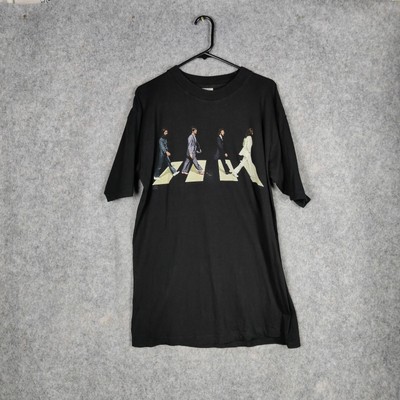 Vintage The Beatles Shirt Gr. XL schwarz Abbey Road Crossing Winterland 90er Band