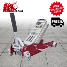 BIG RED 3 Ton Torin Low Profile Economic Aluminum Floor Jack Quick Lift Pump Red