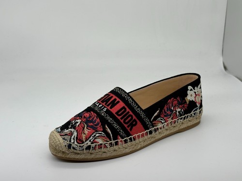 Zapatos de alpargatas planas de algodón bordados jardín botánico DIOR Granville $750 - Imagen 10 de 16