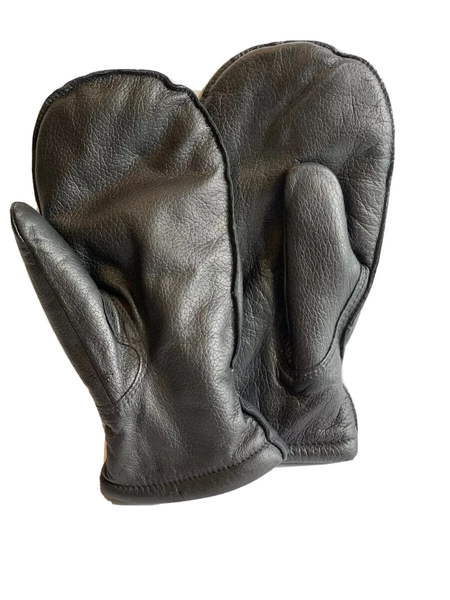 WILSONS Leather MITTENS Gloves Fleece Lined FINGER INSERTS SIze M