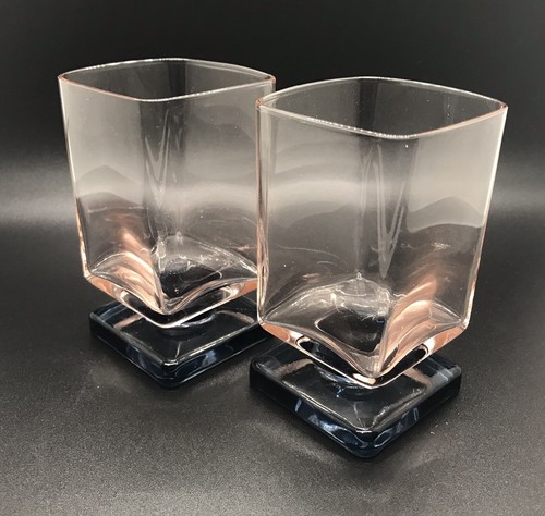 Vintage MCM 6 Disaronno Stil Quadrat Sockel Cocktail Cordial Gläser Barware - Bild 4 von 5