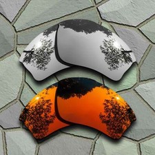US Silver Red Orange Polarized Lenses Replacement For-Oakley Half Jacket XLJ