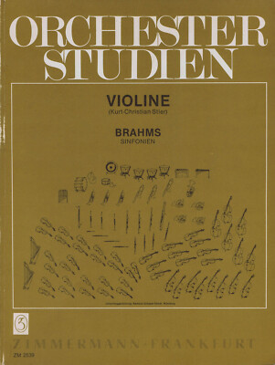 Orchesterstudien. Johannes Brahms: Sinfonien. Violine - Noten, Geige