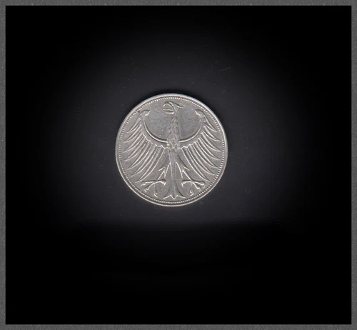 5 German Mark Silver Eagle 1956