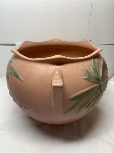 Vintage Roseville Pottery Bleeding Heart~Red #651-6“ Jardiniere / Bowl Fine Cond - Picture 2 of 10