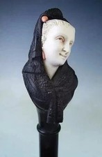 Wooden walking stick hand carved women wooden walking cane..