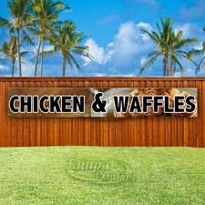 CHICKEN WAFFLES Advertising Breakfast Food Vinyl Banner Flag Sign USA XL01960