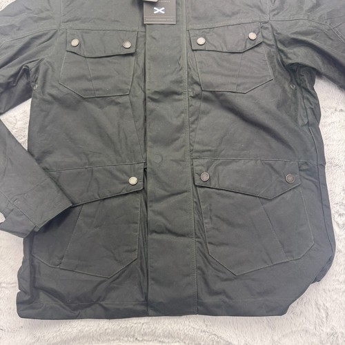 Triple Aught Design Talisman Waxed Jacket Mens Small Olive Green Zip Button NWT - Picture 4 of 12