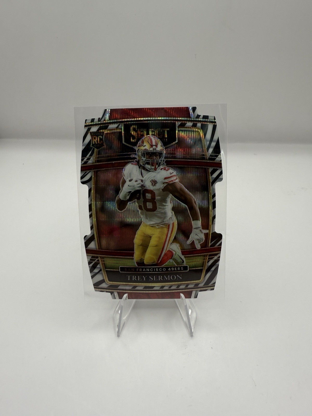 2021 Select Trey Sermon Club Die-Cut Zebra Prizm Rookie RC #268 SSP 49ers Colts!