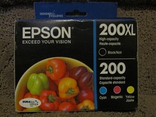 Epson T200XL-BCS Black Cyan Magenta Yellow Ink Cartridge # 200XL 200 04.2027