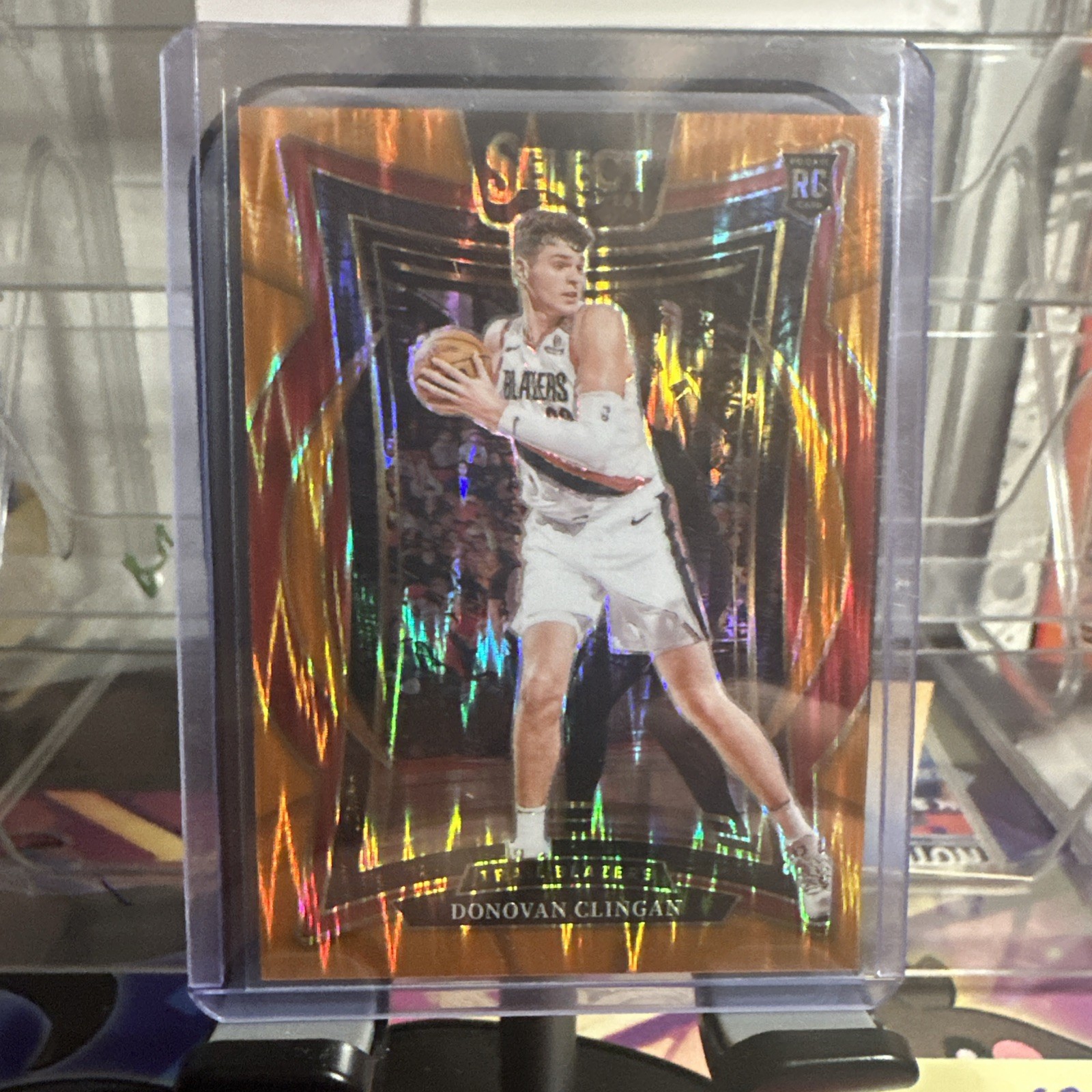 2024-25 Panini Select #69 Donovan Clingan Orange Flash Prizm