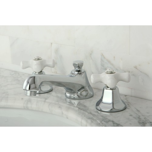 Kingston Brass KS446.PX Metropolitan 1.2 GPM Widespread Bathroom - Brass - Picture 8 of 12