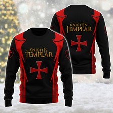 Knight Templar Jesus Christ Is The Only Way To Heaven 3D T-Shirt Full Size S-5XL