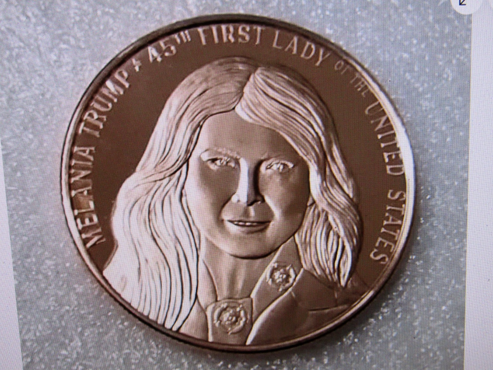 45 47th President Trump & FIRST LADY Melania Trump Copper Rounds w ...