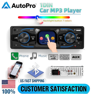 1 DIN 2.17 inch Car Stereo Radio Touch Screen Bluetooth FM MP3 Player TF USB AUX