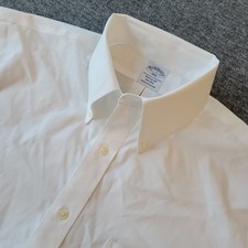 Brooks Brothers Dress Shirt Men's 15.5 32/33 White Regent Non Iron Button Down