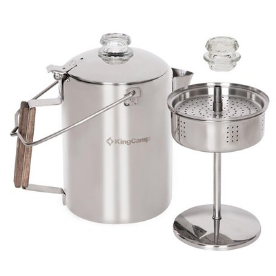 Percolator Coffee Pot Campfire Coffee Boiler Kettle 304 Stainless Steel with ...
