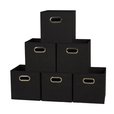 Household Essentials Foldable Fabric Storage 11  L x W x H, Black 