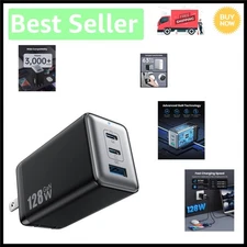 Fast-Charging 128W USB-C Adapter – Universal Compatibility for Apple & Android