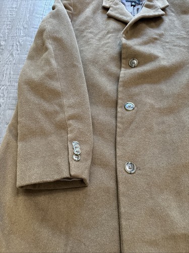 JOS A BANK EXECUTIVE COLLECTION WOOL BLEND 3 BUTTON TRENCH COAT SZ 42 L - Picture 8 of 18