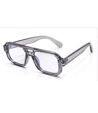 Blue Light Blocking Glasses Men Women Clear Gray Square Oversized Computer...