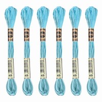 6 SträNge Stickgarn, Polyester, Dunkelblau, 6 FäDen FüR Kreuzstich