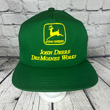 John Deere Des Moines Works Green Snapback Hat Cap K-Products Made in USA