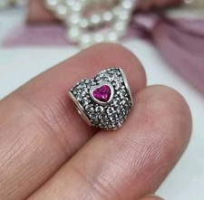 Genuine Pandora British Heart Foundation Red Pave Heart Charm 💕  R17