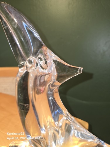 Vintage Murano Toucan Italian Clear Art Glass 13" Bird Sculpture *Read Please - Picture 10 of 21