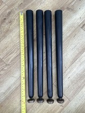 Vintage Set 4 Black Tapered Wooden Furniture Table Legs 16” Retro