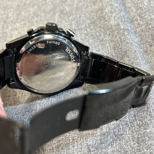 Fossil Men's CH2936 Wakefield Chronograph Black Analog Stainless Steel Watch*** - Picture 6 of 12