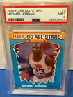 1990 4 card Lot  MICHAEL JORDAN - FLEER  / NORTH CAROLINA  CARDS   PSA 9  MINT