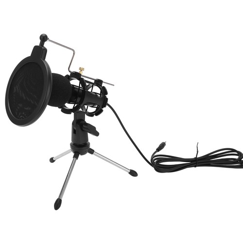 USB Computer Microphone Cardioid Condenser Mic Kit With Foldable Tripod For Stud - Afbeelding 13 van 22