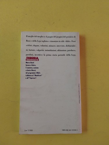 BOSSOLI IL BLOB DELLA LEGA MARCO GIUSTI THEORIA 1993 - Foto 2 di 6