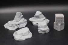 Tabletop Terrain Rock Pile Scatter Small 4 Piece Wargame Skirmish 28mm