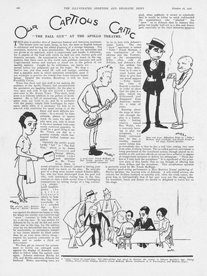 Karikaturen aus ''The Fall Guy'' im Apollo Theatre - Vintage Print 1926