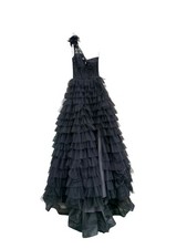 Sherri Hill One Shoulder Tulle Corset Slit Ball gown Size 2 NWOT
