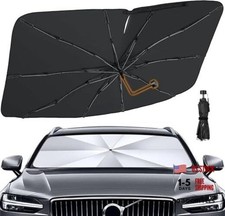 Windshield Sun Shade Umbrella, 55" x 31" Car Sun Shade Windshield Cover, Plain