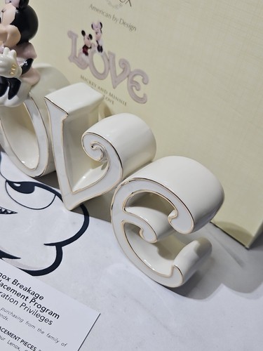 Insegna Topolino e Minnie True Love Lenox Disney Figurina 10" L con scatola e certificato di autenticità - Foto 7 di 15
