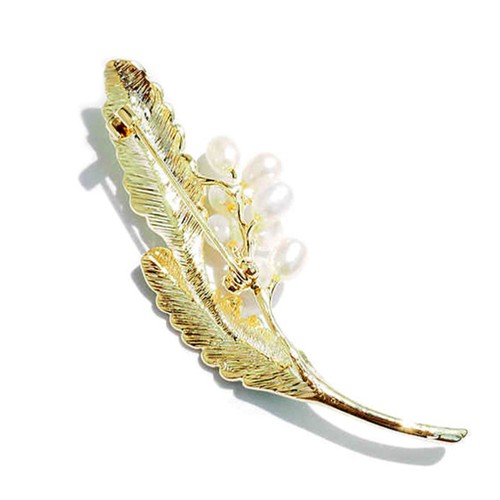Colour Enamels Fashion Brooch Corsage Alloy Flower Breastpin with Pearl Women - Picture 3 of 11