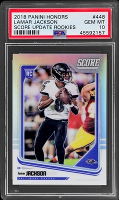 2018 Panini Honors Lamar Jackson #448 PSA 10 RC Score Update Rookie 2/99