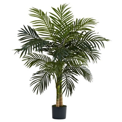 NOVAROOT 6FT Double Golden Cane Palm Artificial Tree Lush Realistic Home Decor