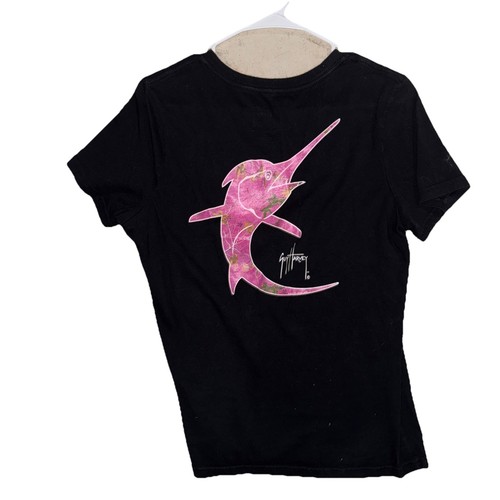 T-shirt donna Guy Harvey (2007) nera manica corta cotone M - Foto 4 di 5