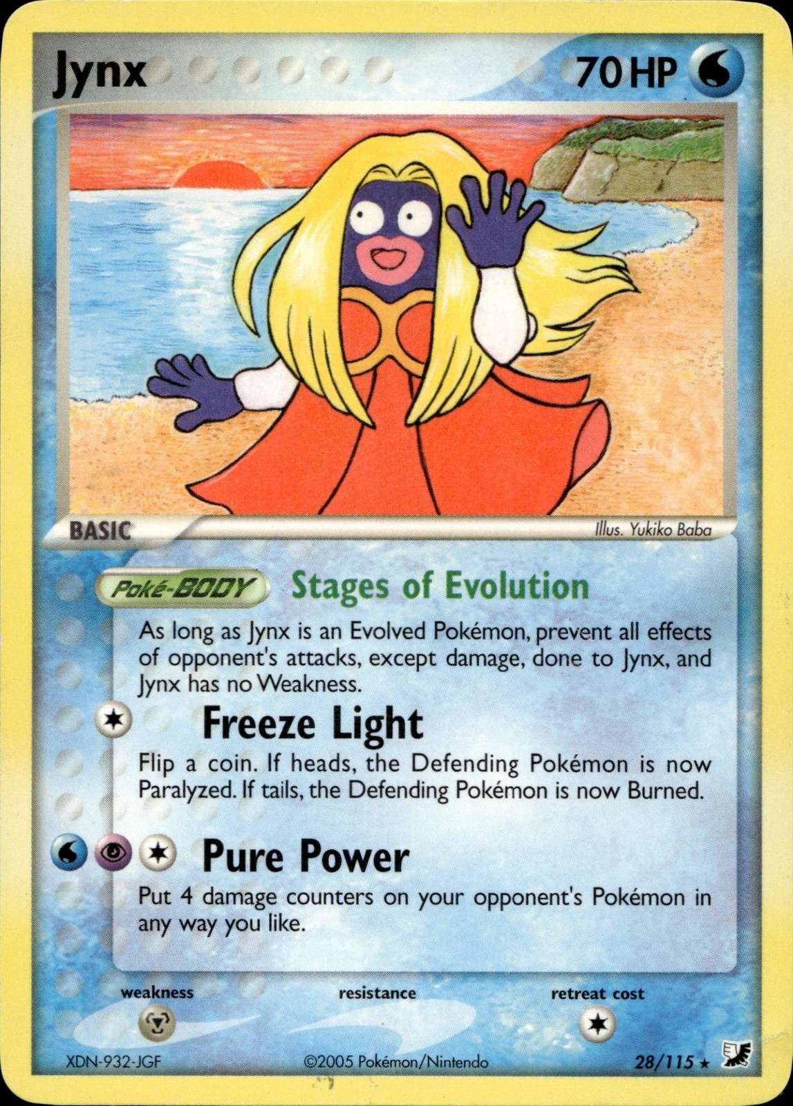 JYNX 28/115 RARE UNSEEN FORCES POKEMON MP