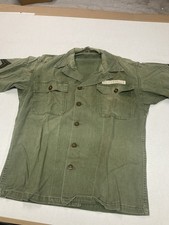 WWII  Korean War US Army Green Shirt Size 32 Small w/2 Stripes 6
