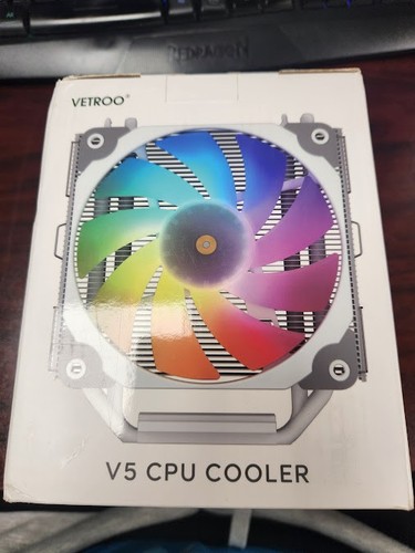 Vetroo V5 Biała chłodnica powietrza procesora 5x rury grzewcze 120mm PWM Adresowalne oświetlenie RGB